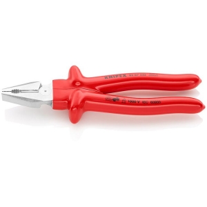 Knipex 02 07 225 Combination Pliers high-leverage chrome-plated 225mm dipped Ins